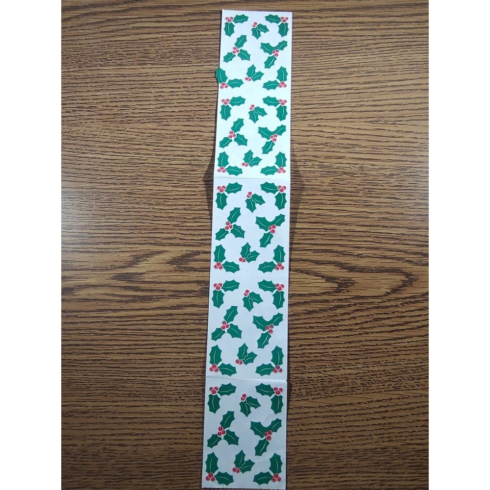 Vintage Creative Memories Christmas Holly Berry Sticker Strip S287